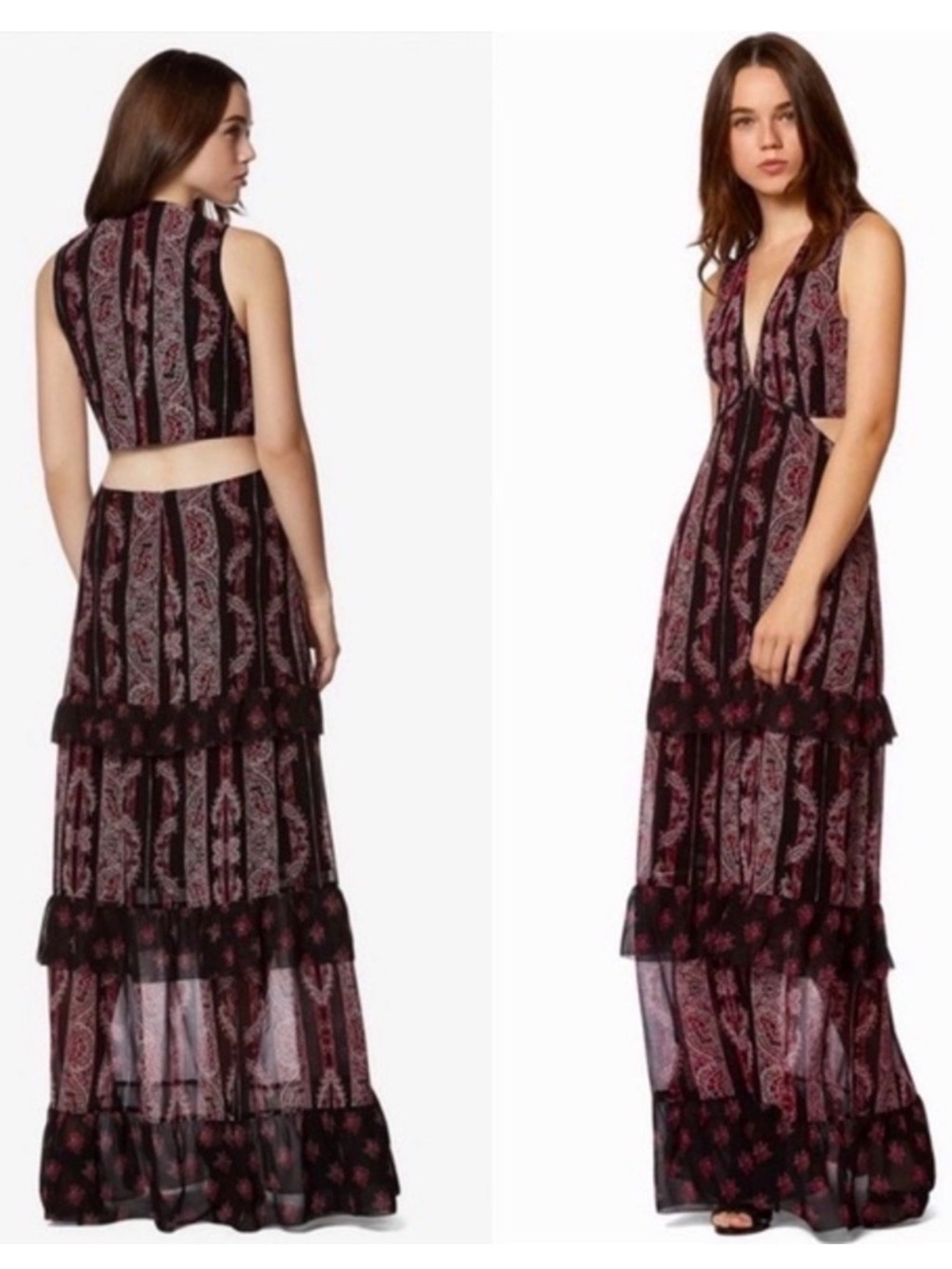 Avec Les Filles Rosie Tiered Maxi Dress